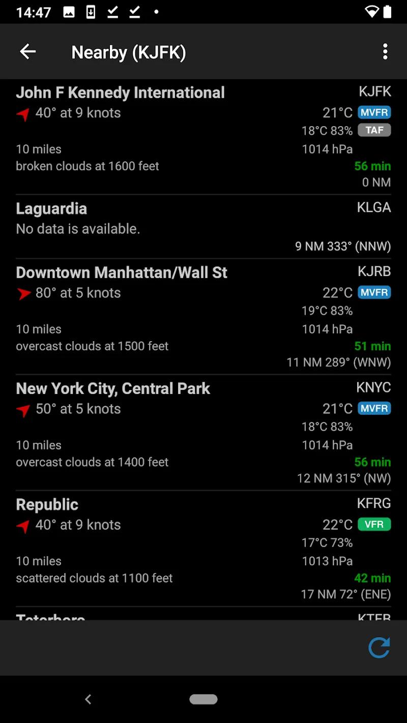 AeroWeather Screenshot 2