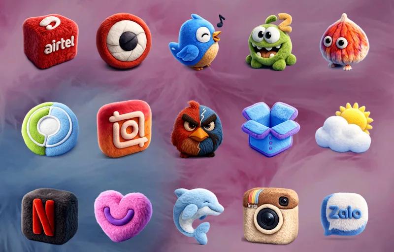 Fluffy 3D - Icon Pack Screenshot 2