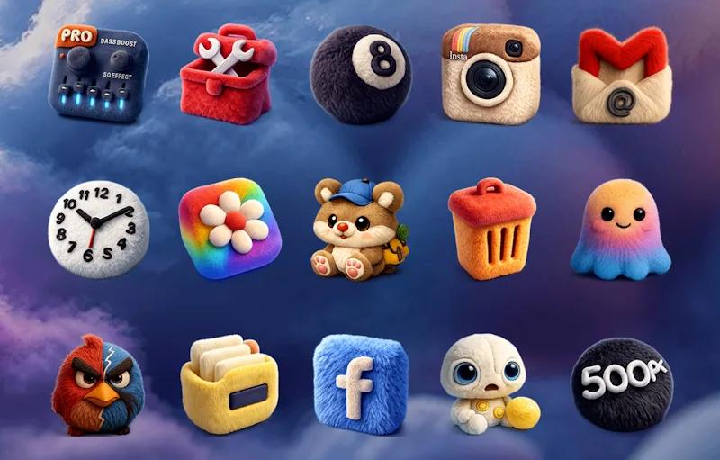 Fluffy 3D - Icon Pack Screenshot 4