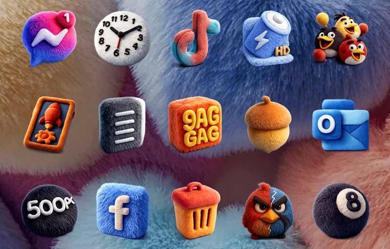 Fluffy 3D - Icon Pack Screenshot 5