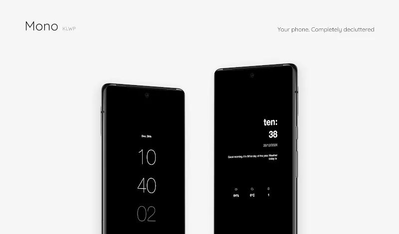 Mono KLWP Screenshot 1