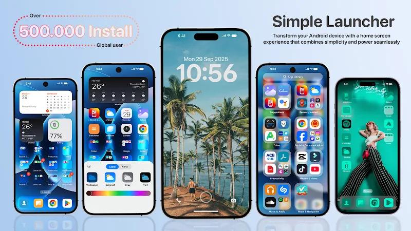 Simple Launcher - Home Screen Screenshot 1