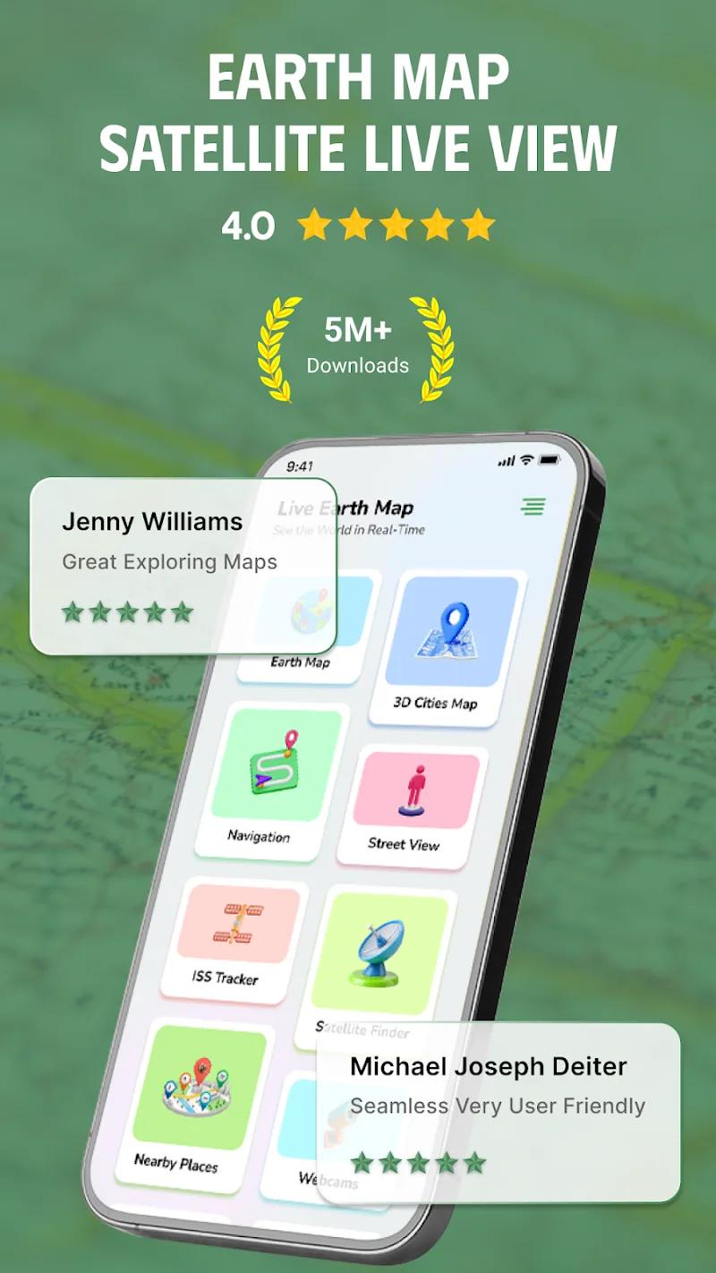 Earth Map Satellite Live View Screenshot 1