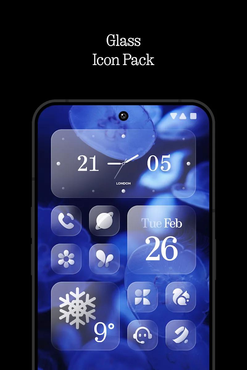 Glass Icons (Nothingness) Screenshot 1