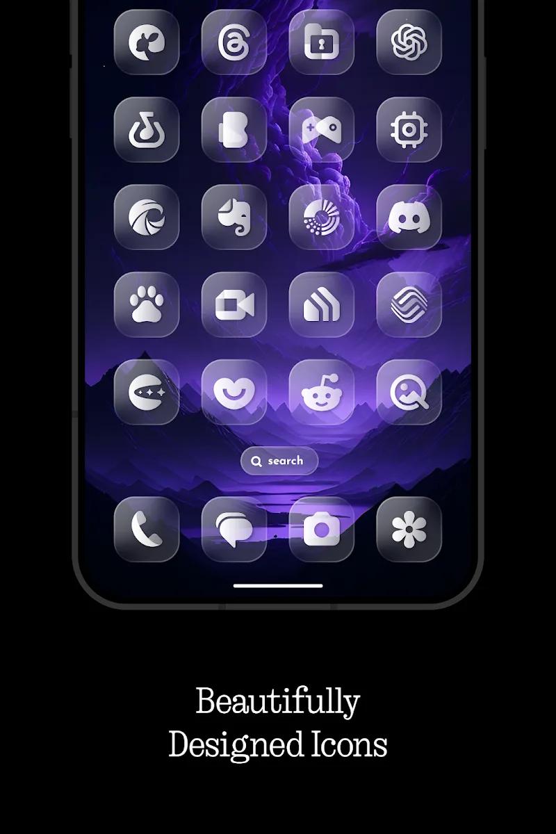 Glass Icons (Nothingness) Screenshot 2
