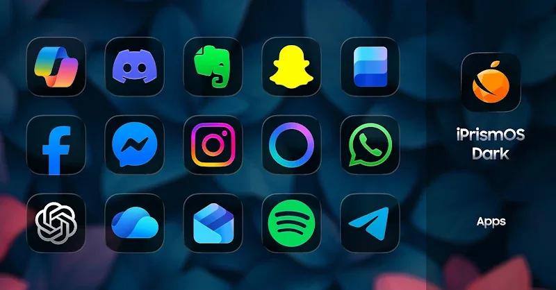 iPrismOS (Dark) - Icon Pack Screenshot 3