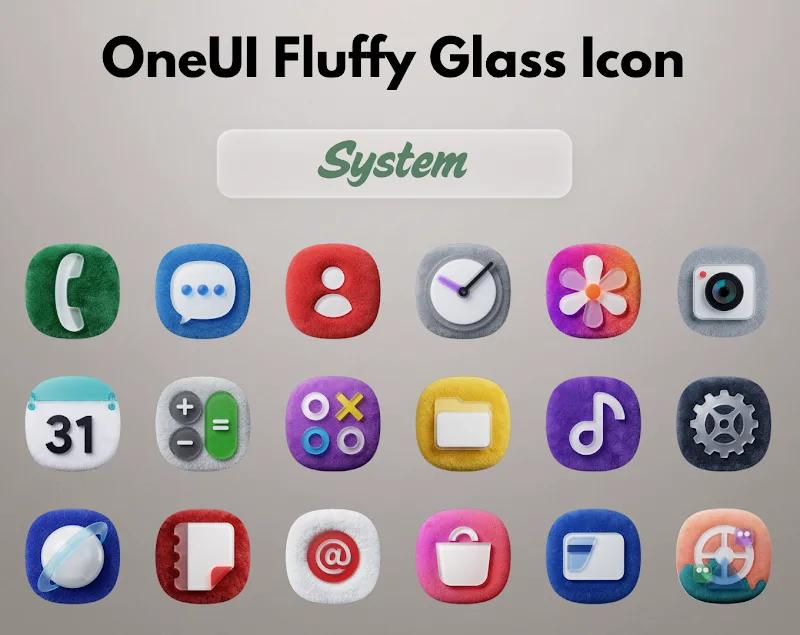 OneUI Fluffy Glass Icons Screenshot 1