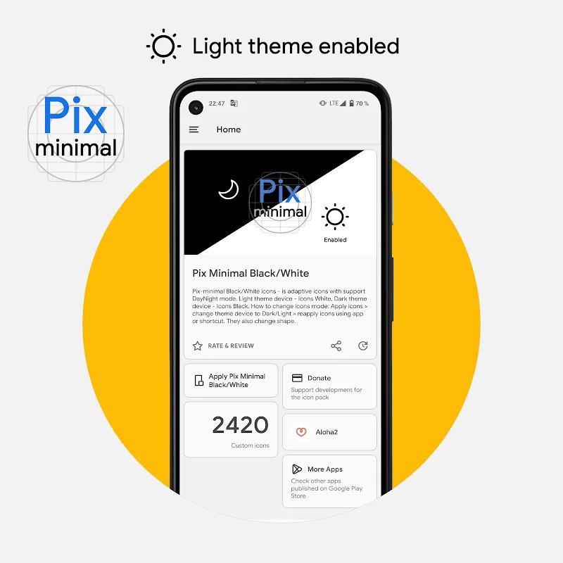 Pix-Minimal Black/White Icons Screenshot 5