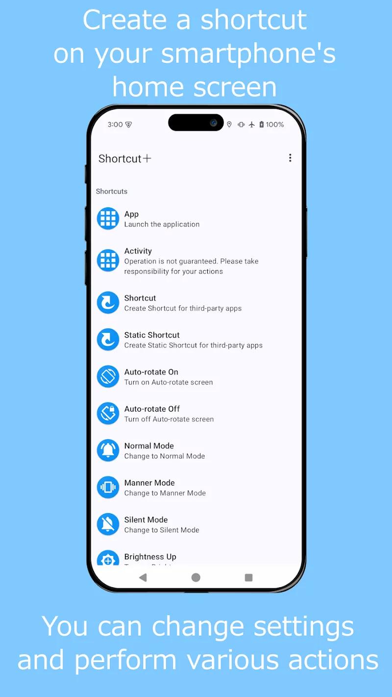 Shortcut＋ Screenshot 1