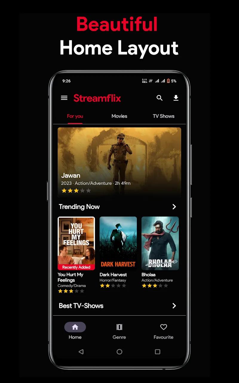 Streamflix:HD Movies & TV App Screenshot 2