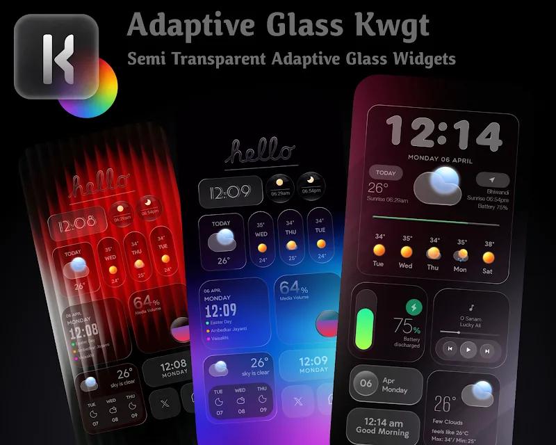 Adaptive Glass KWGT Screenshot 5