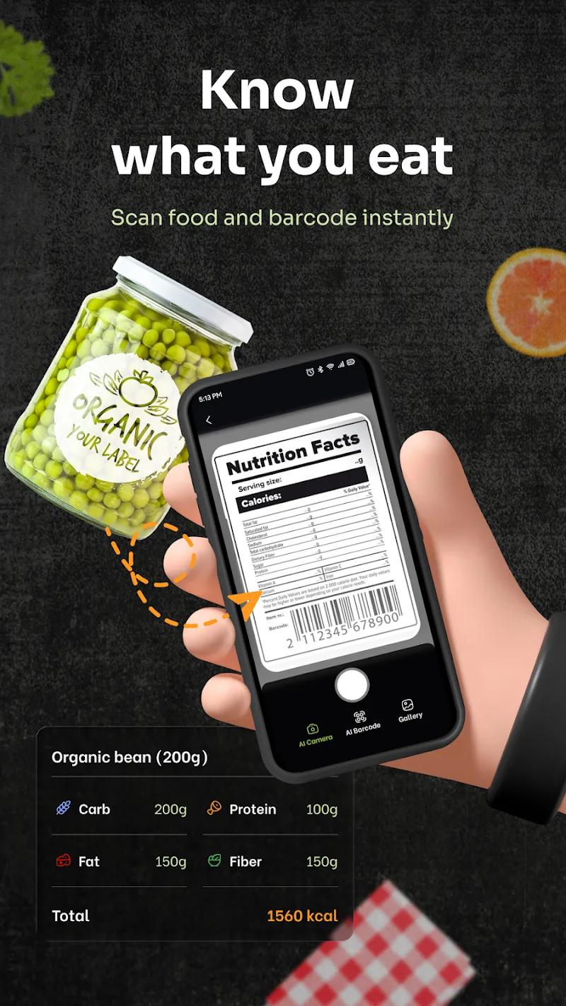 AI Scan Nutrition: Calories (Scan Food AI) Screenshot 2