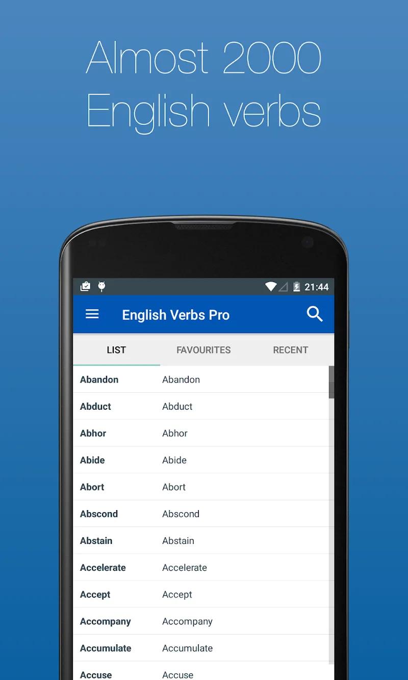 English Verb Conjugator Pro Screenshot 2