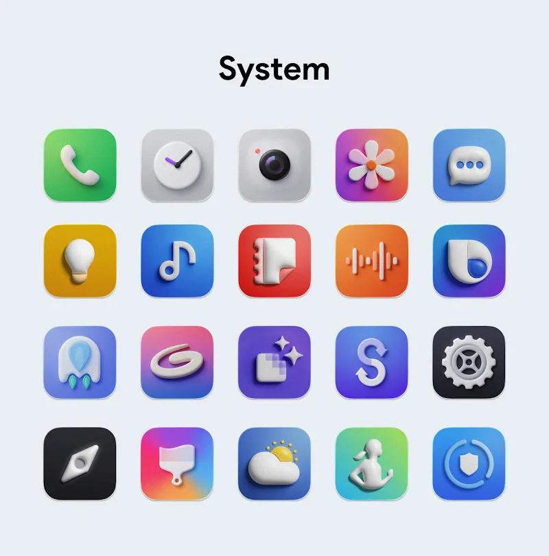 OneUi Puff 3D Icon Pack Screenshot 3