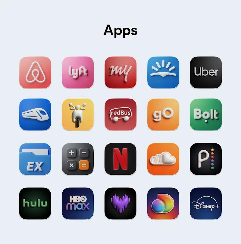 OneUi Puff 3D Icon Pack Screenshot 5