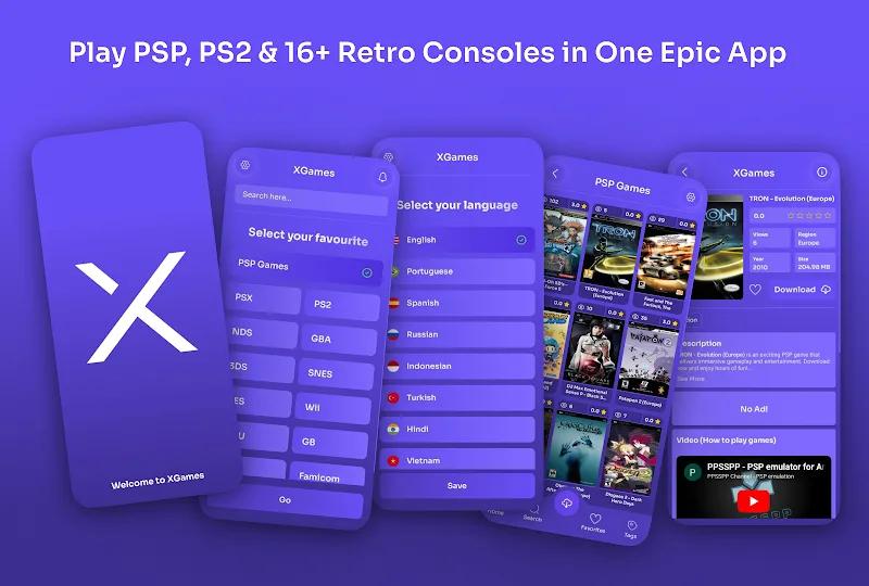 XGames – Play PSP, PS2 & More Screenshot 1