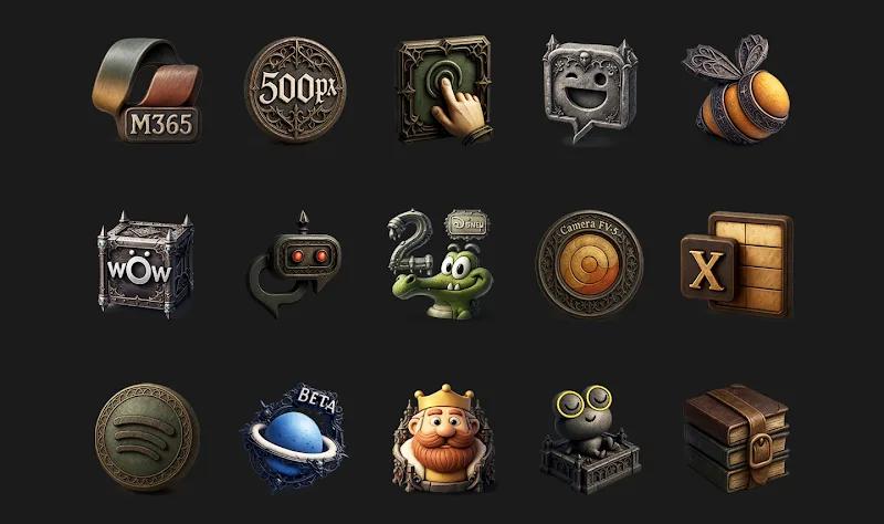 Goth - Icon Pack Screenshot 2
