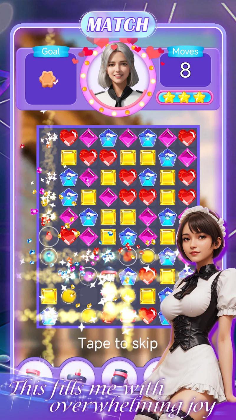 Jewels Match - Fantasy Girls Screenshot 2
