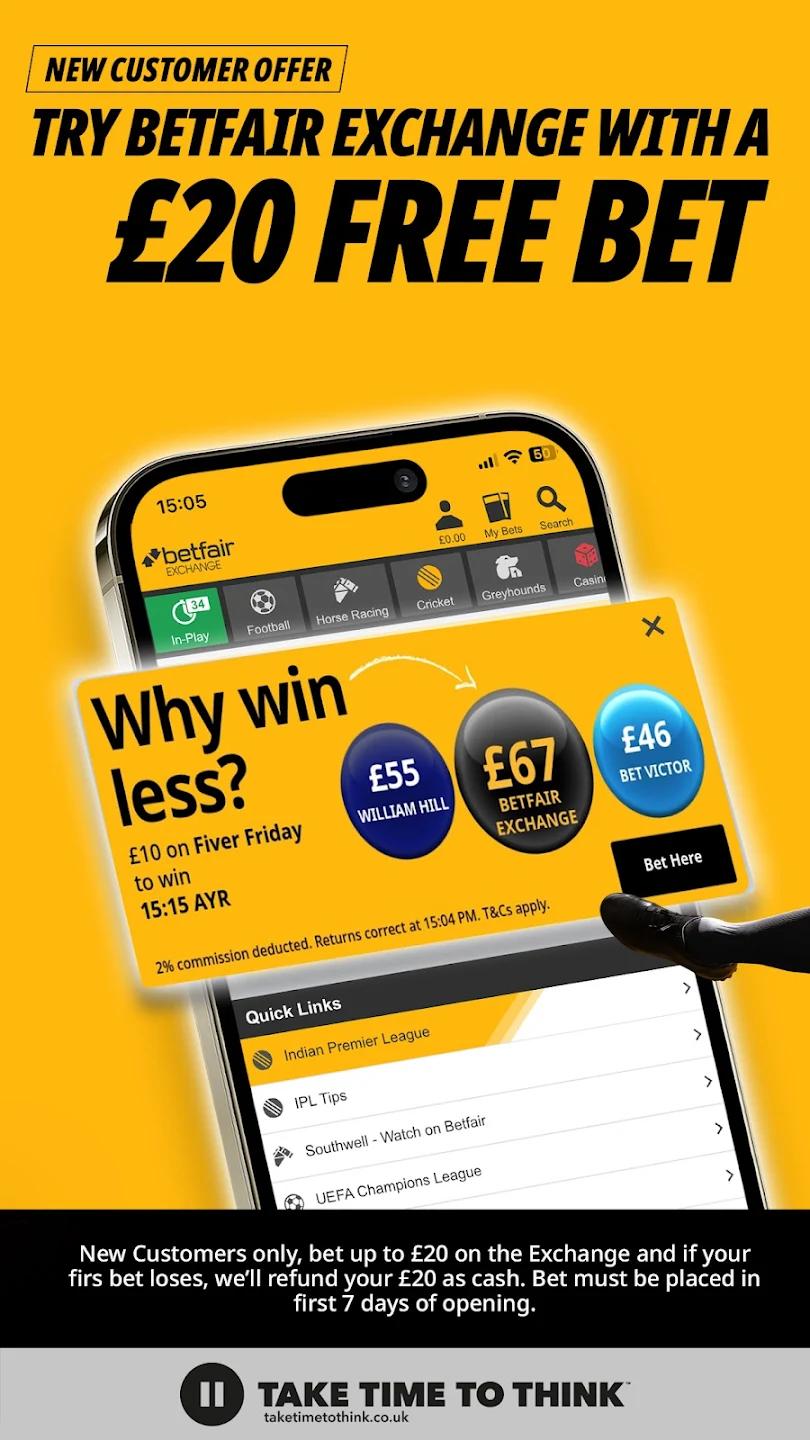Betfair Exchange Betting Screenshot 1