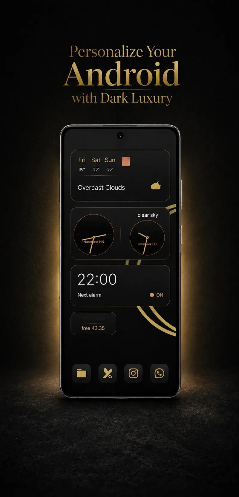 Dark Luxury for KWGT Screenshot 1
