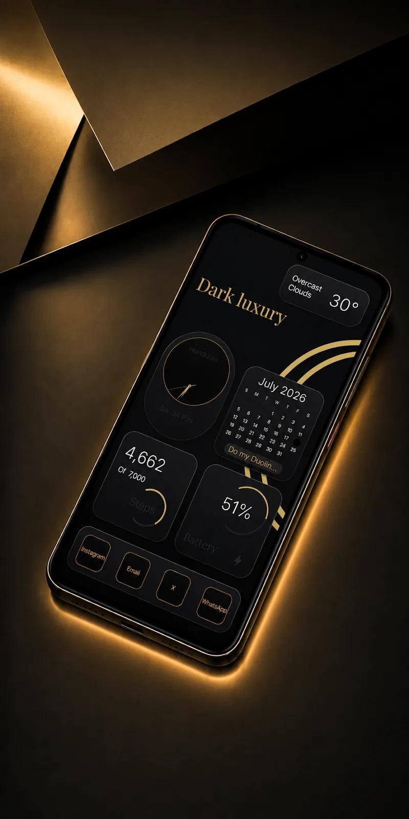Dark Luxury for KWGT Screenshot 3
