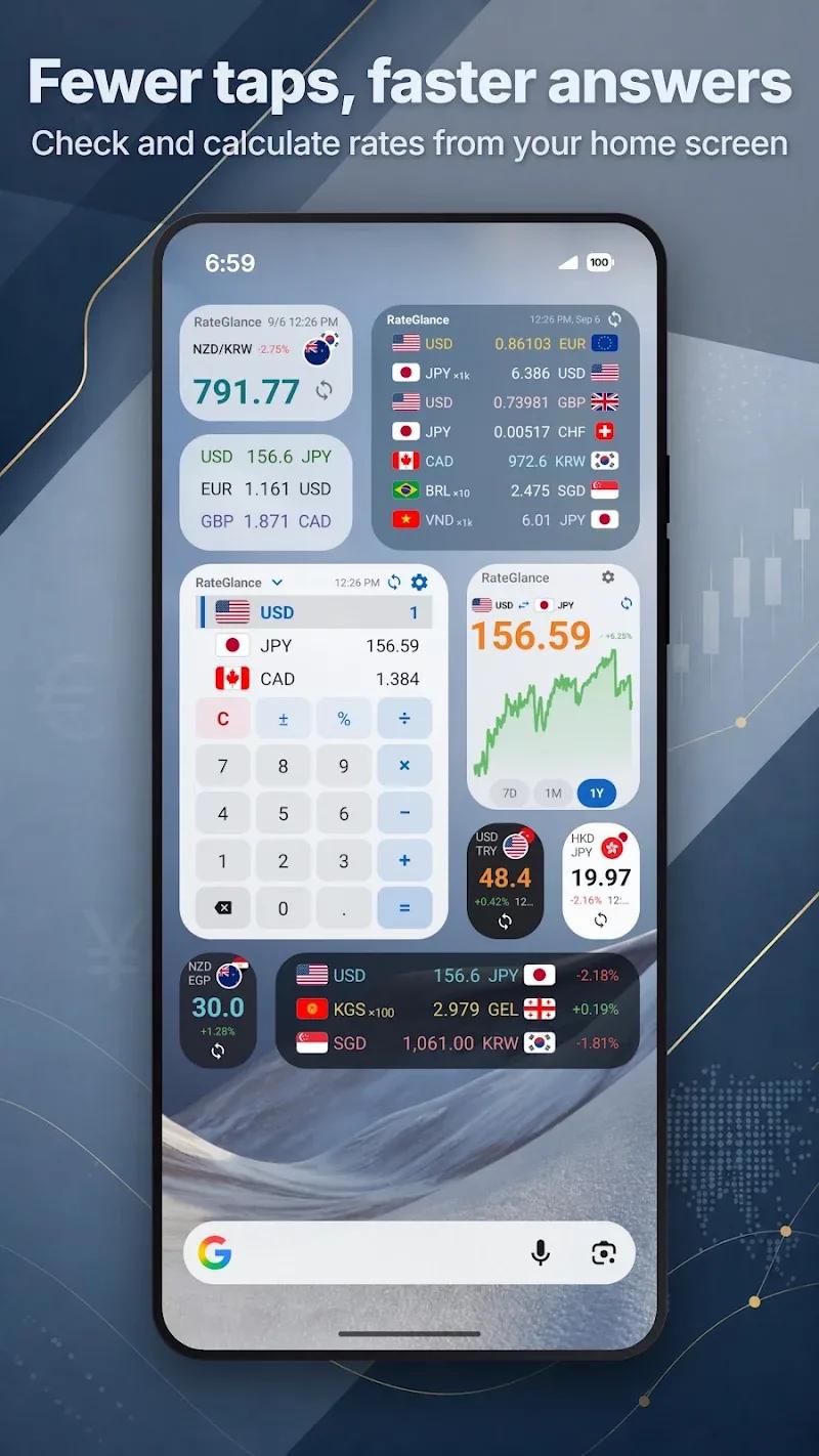 RateGlance - Currency Widget Screenshot 3