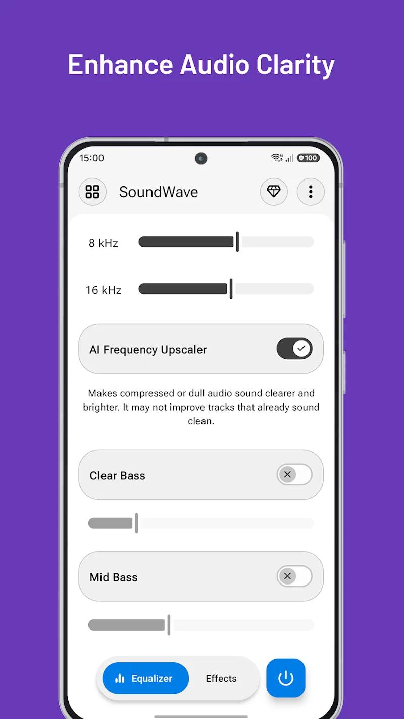 SoundWave: Equalizer & Bass Screenshot 2