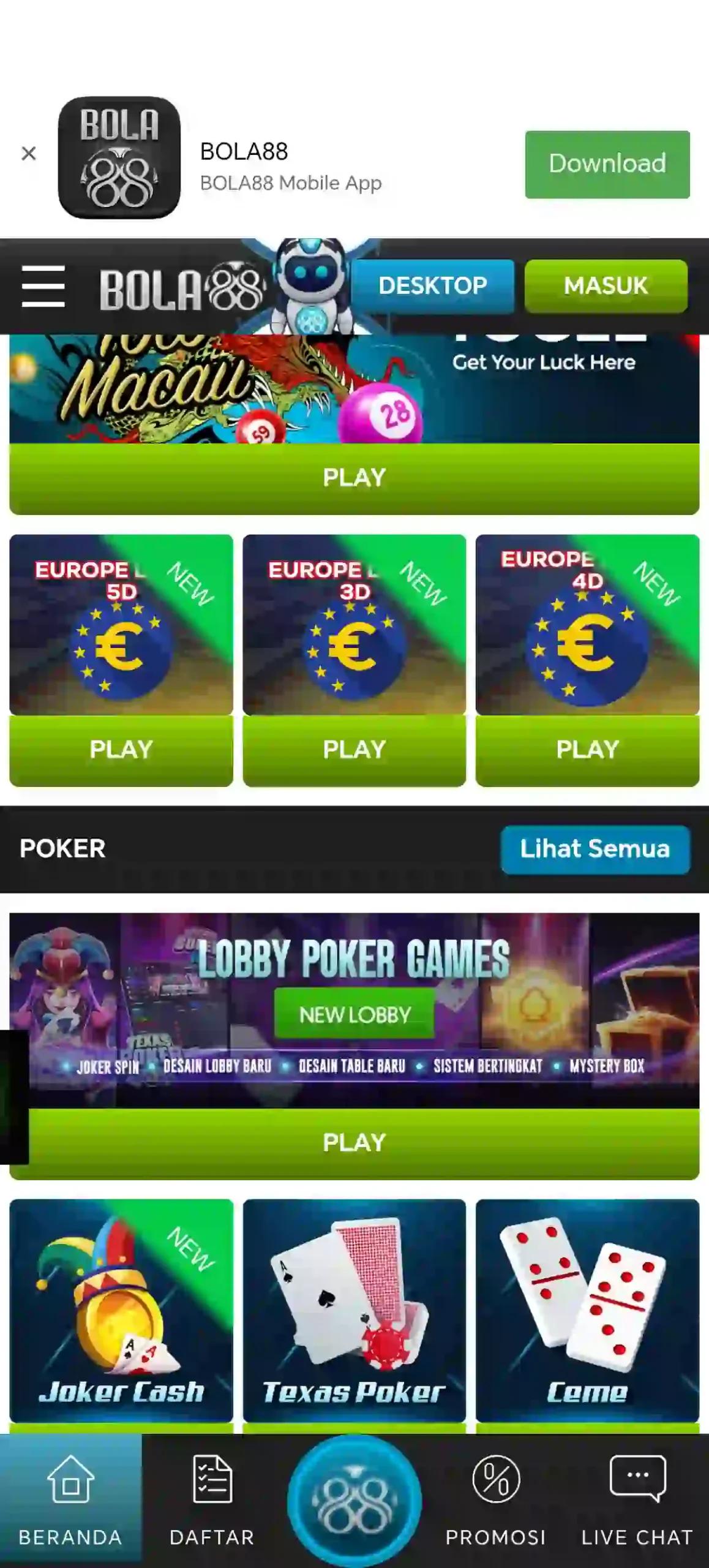 Bola88 Screenshot 1