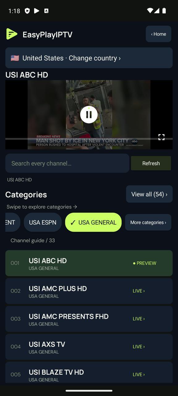 EasyPlay TV Screenshot 1