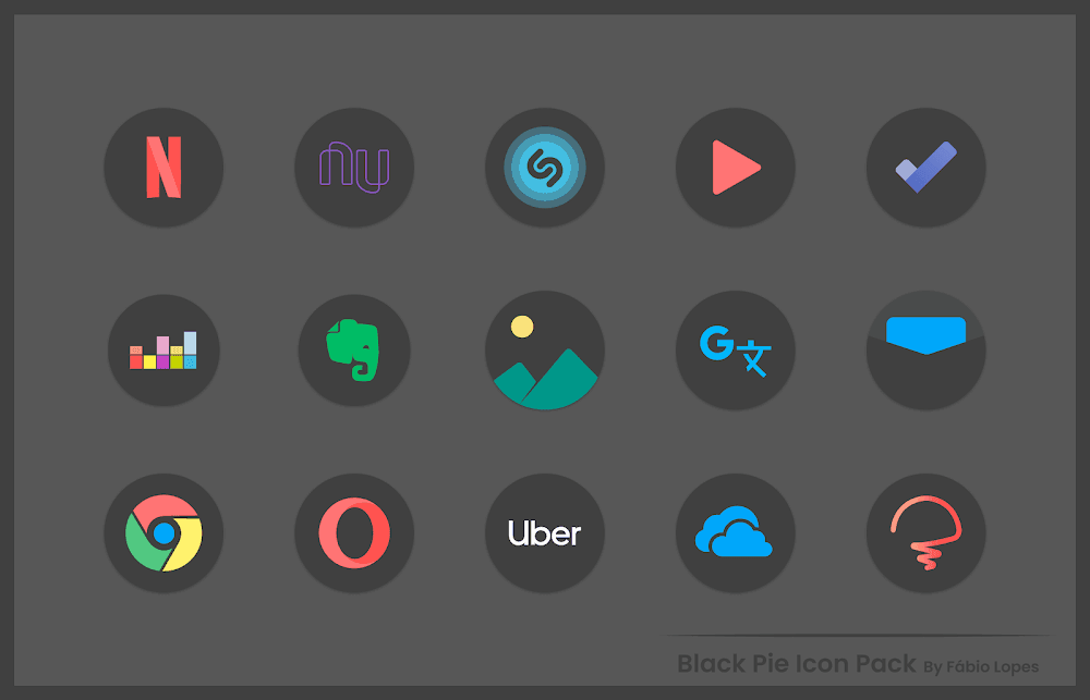 Black Pie - Icon Pack Screenshot 5