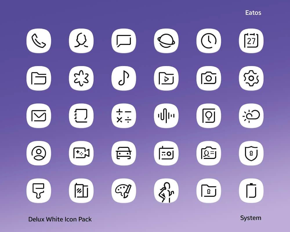 Delux White - Icon Pack Screenshot 2