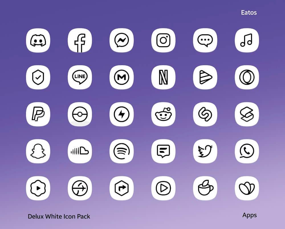 Delux White - Icon Pack Screenshot 4