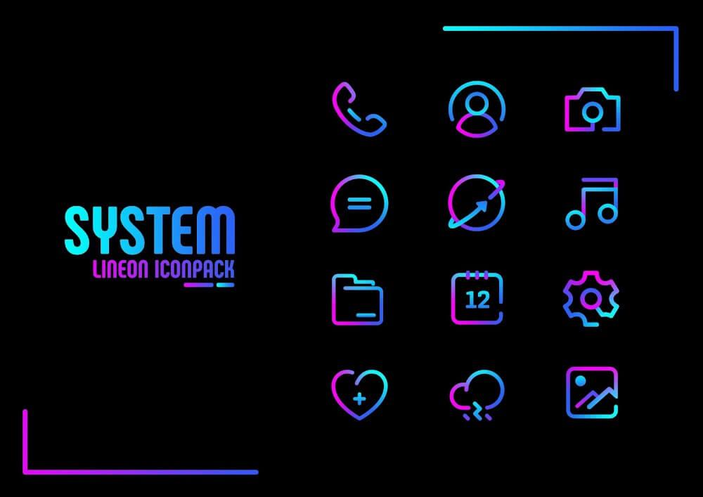 Lineon Icon Pack: LineX Screenshot 1