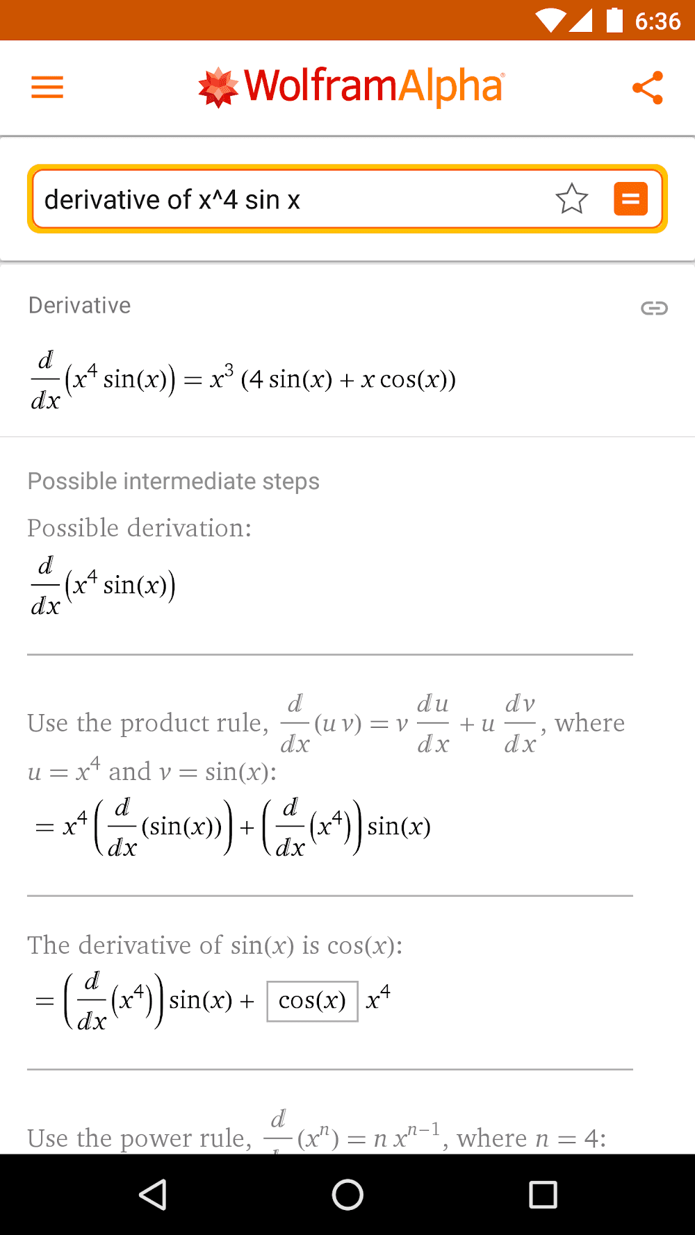 WolframAlpha Screenshot 2