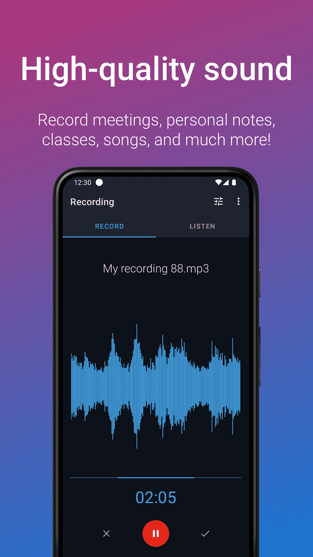 Easy Voice Recorder Pro Screenshot 2