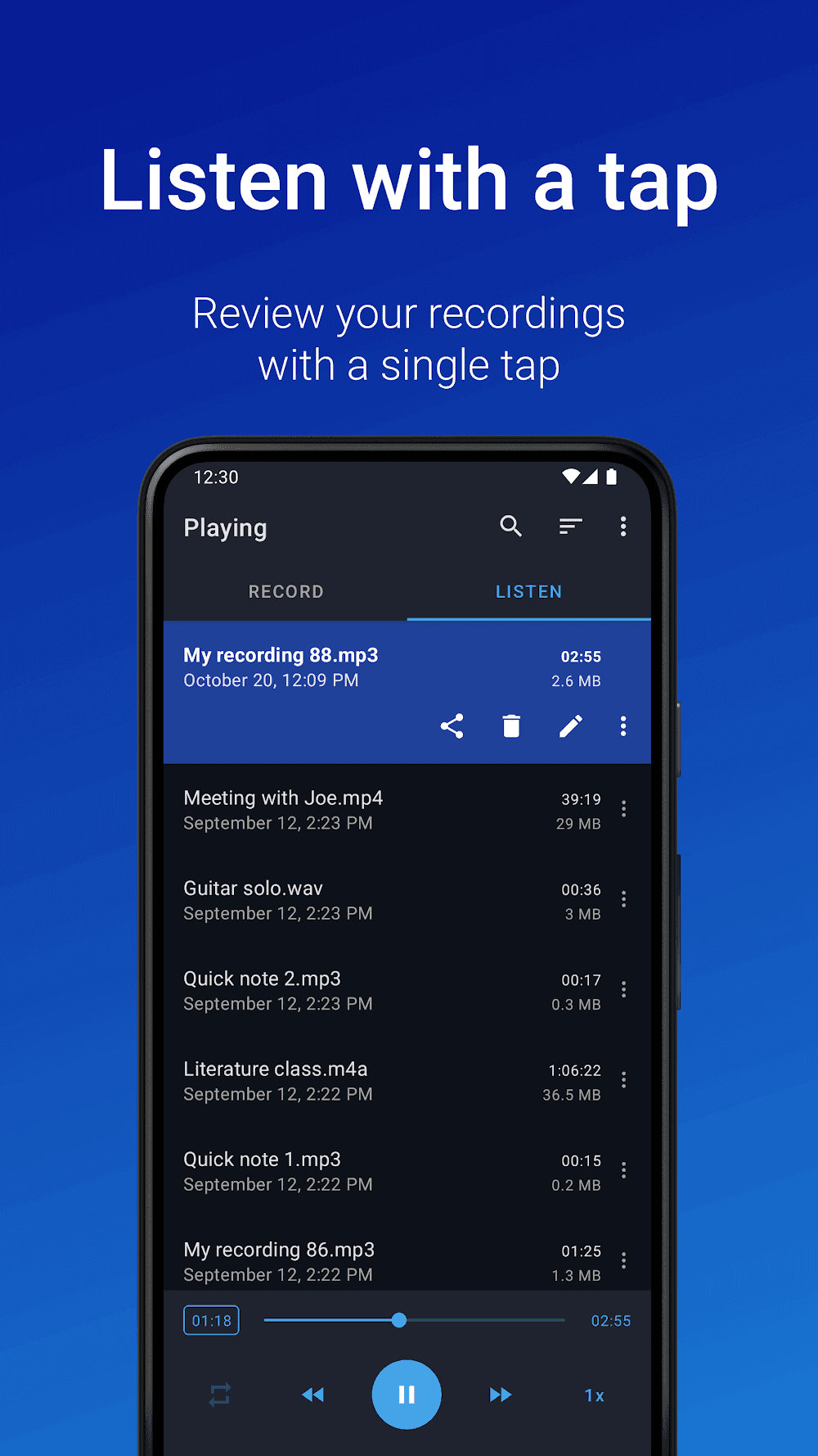 Easy Voice Recorder Pro Screenshot 3