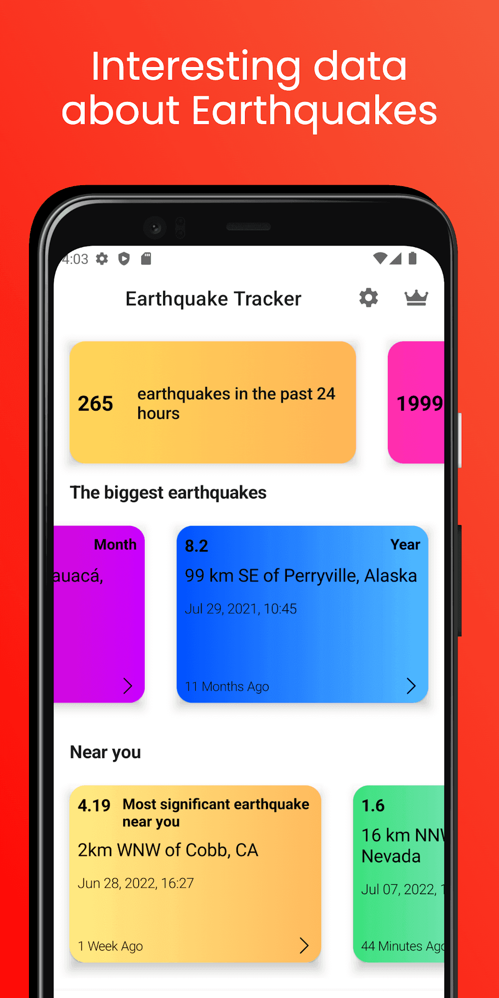 Earthquake Tracker Screenshot 3