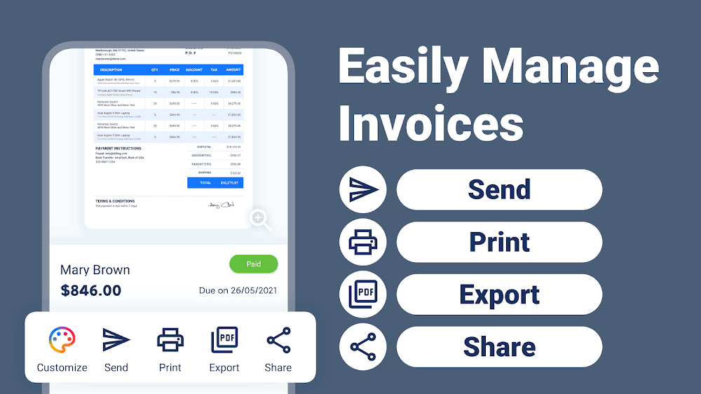 My Invoice Generator & Invoice Screenshot 4