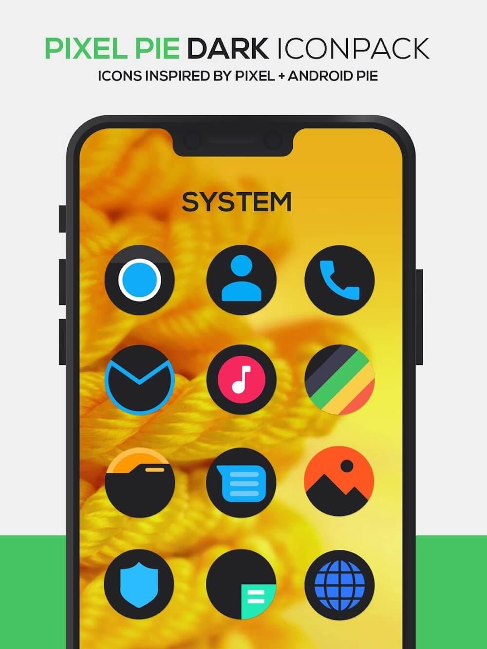 Pixel DARK Icon Pack Screenshot 1