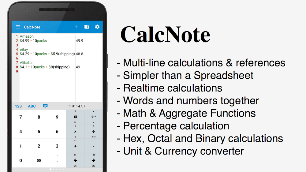 CalcNote Pro Screenshot 1