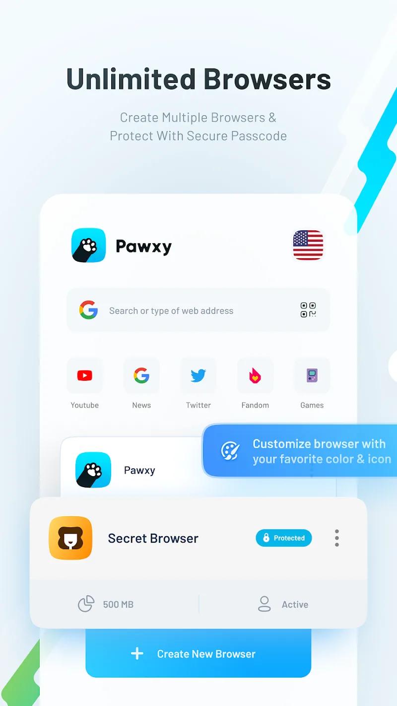Pawxy VPN Screenshot 1