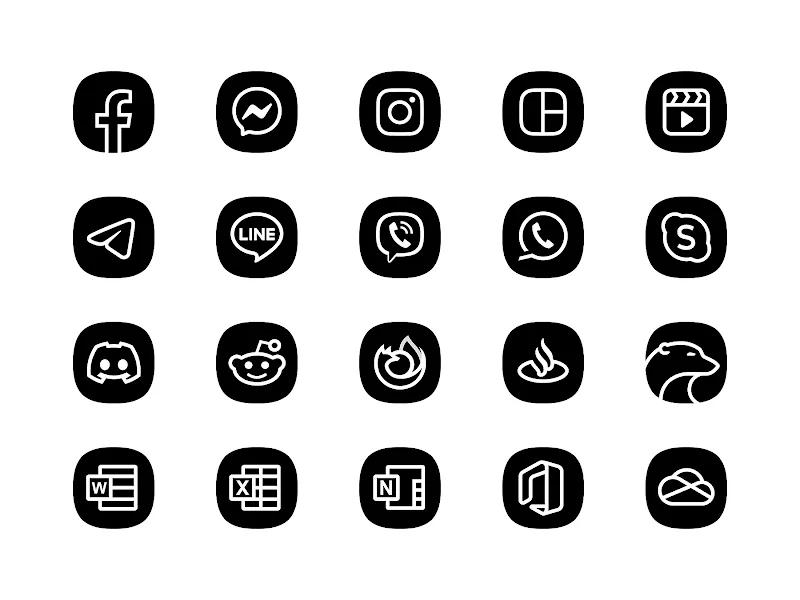 Blaux Black - Icon Pack Screenshot 4