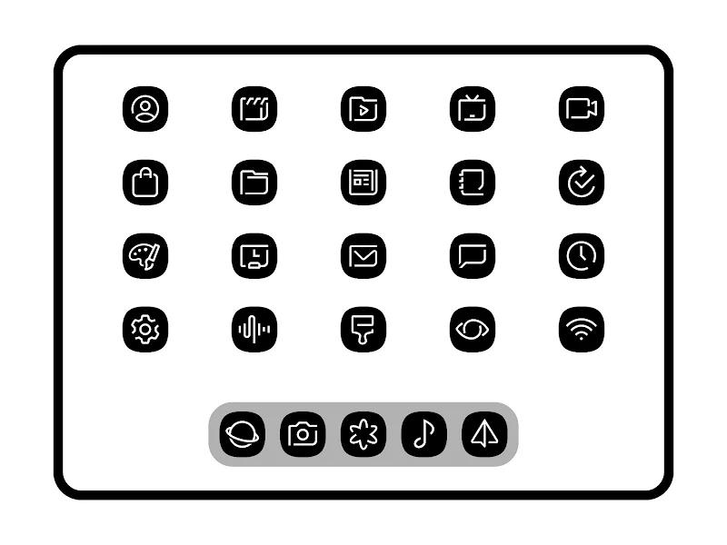 Blaux Black - Icon Pack Screenshot 5