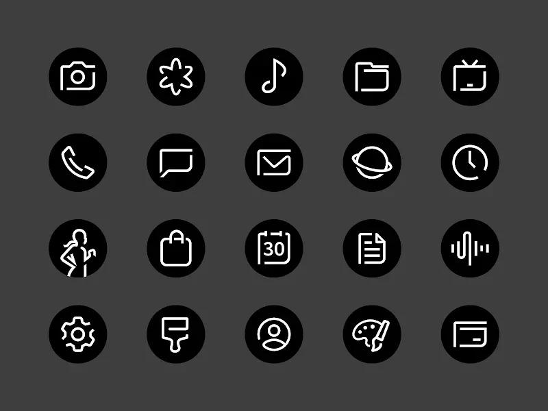 Blaux - Icon Pack (Round) Screenshot 1