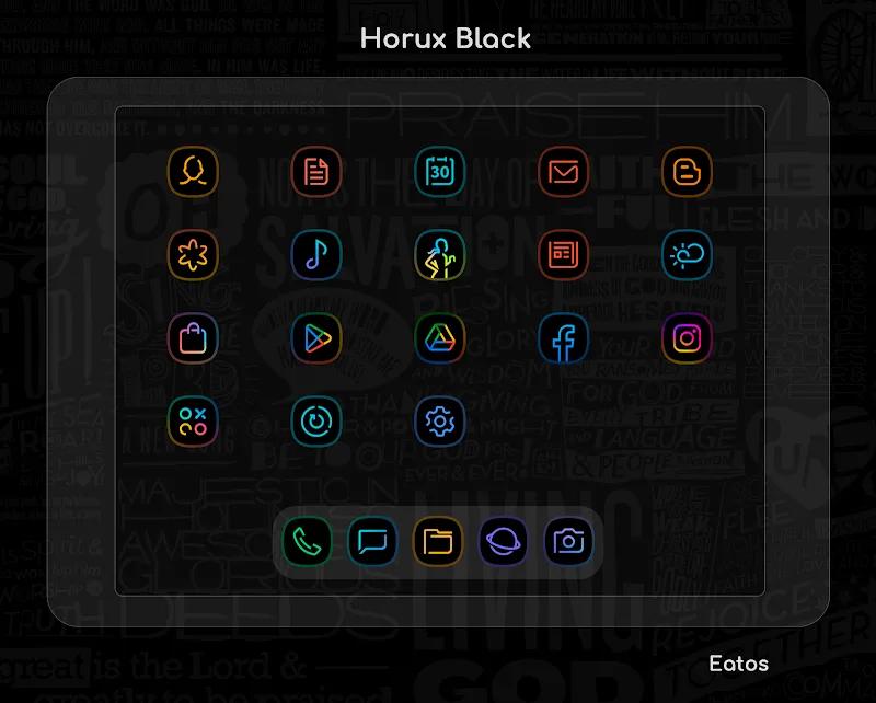 Horux Black - Icon Pack Screenshot 5