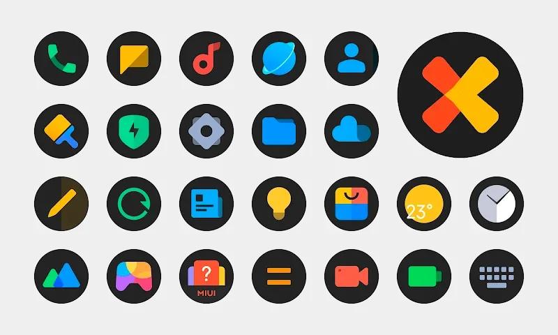 MiDark - Icon Pack (Round) Screenshot 1