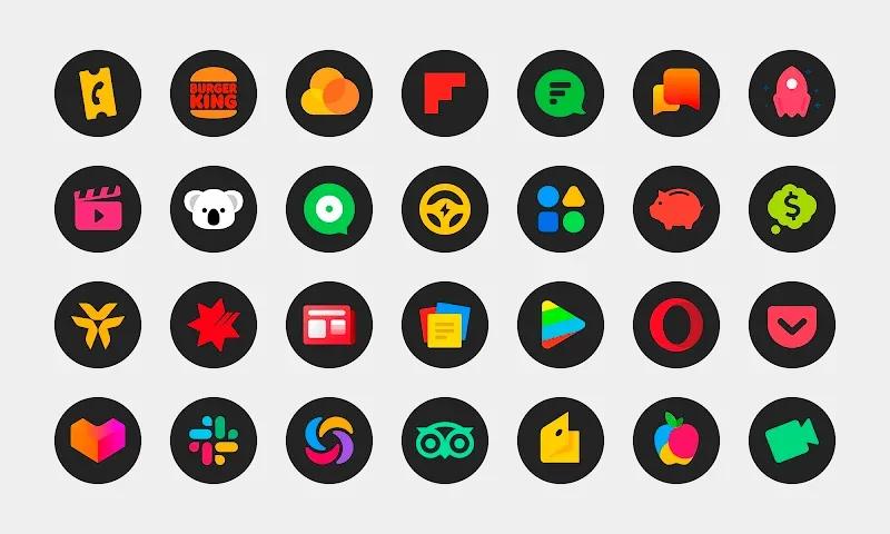 MiDark - Icon Pack (Round) Screenshot 2