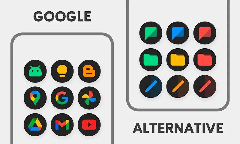 MiDark - Icon Pack (Round) Screenshot 3