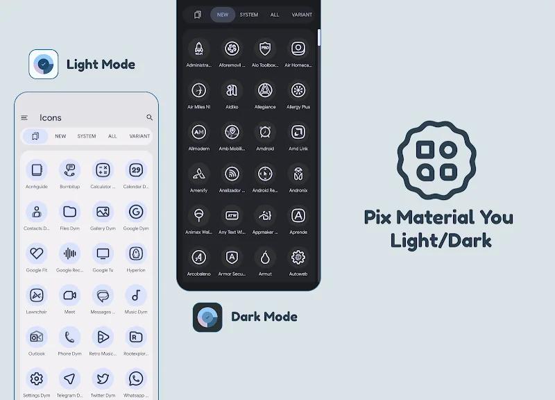 Pix Material You Light/Dark Screenshot 1