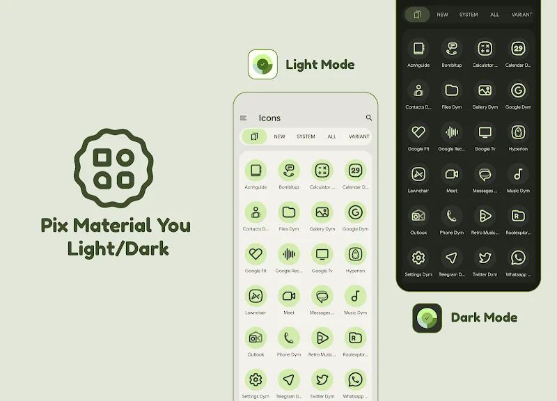Pix Material You Light/Dark Screenshot 2